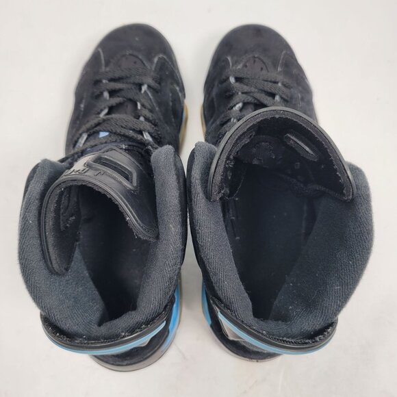 Air Jordan 6 Retro GS UNC 2017 Youth Black Blue Sneakers 384664-006 US Size 6Y - Picture 5 of 8